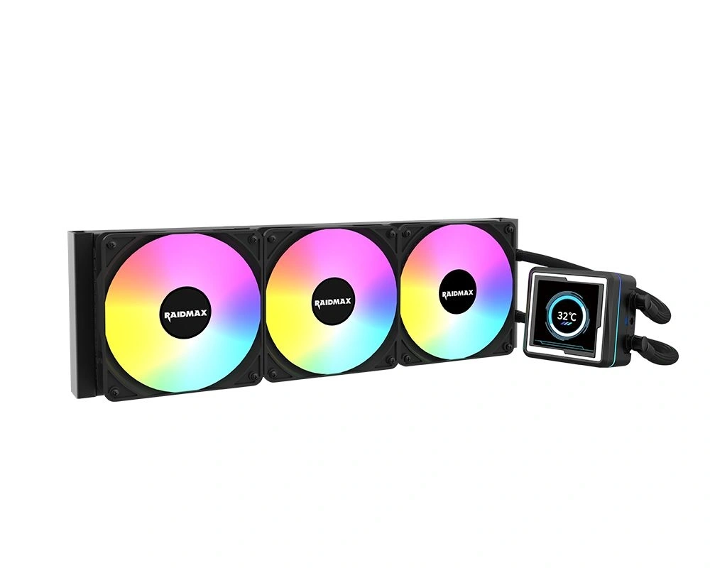 RAIDMAX LM360 360mm ARGB+LCD fekete vízhűtéses processzor hűtő