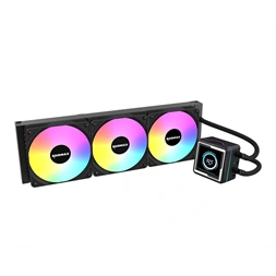 RAIDMAX LM360 360mm ARGB+LCD fekete vízhűtéses processzor hűtő
