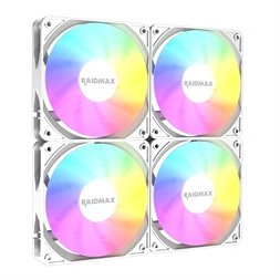 RAIDMAX X-AIR 4db 120mm RGB fehér ventilátor