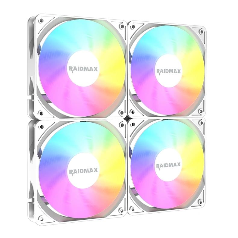 RAIDMAX X-AIR 4db 120mm RGB fehér ventilátor