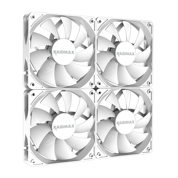 RAIDMAX X-AIR 4db 120mm RGB fehér ventilátor