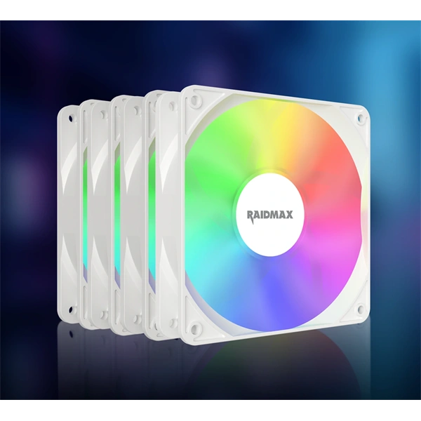 RAIDMAX X-AIR 4db 120mm RGB fehér ventilátor