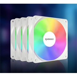 RAIDMAX X-AIR 4db 120mm RGB fehér ventilátor