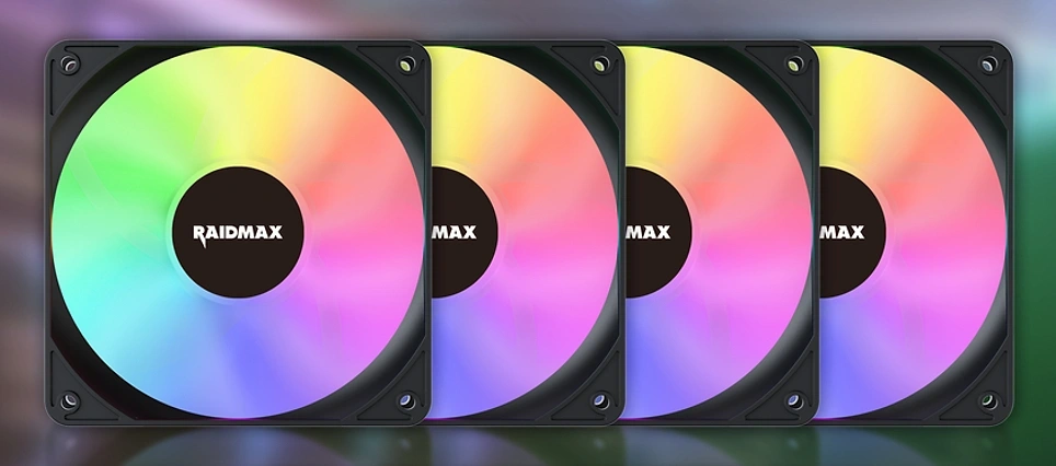 RAIDMAX X-AIR 4db 120mm RGB fekete ventilátor
