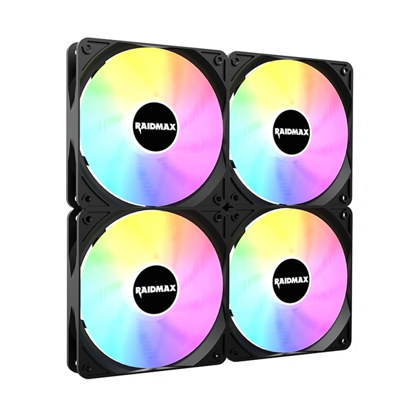 RAIDMAX X-AIR 4db 120mm RGB fekete ventilátor