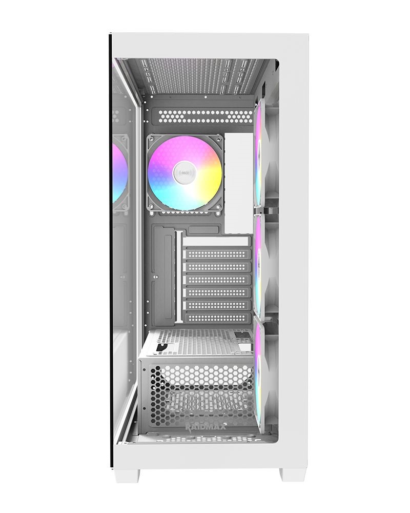 RAIDMAX i800 fehér (táp nélküli) ablakos ATX számítógépház (Újszerű)