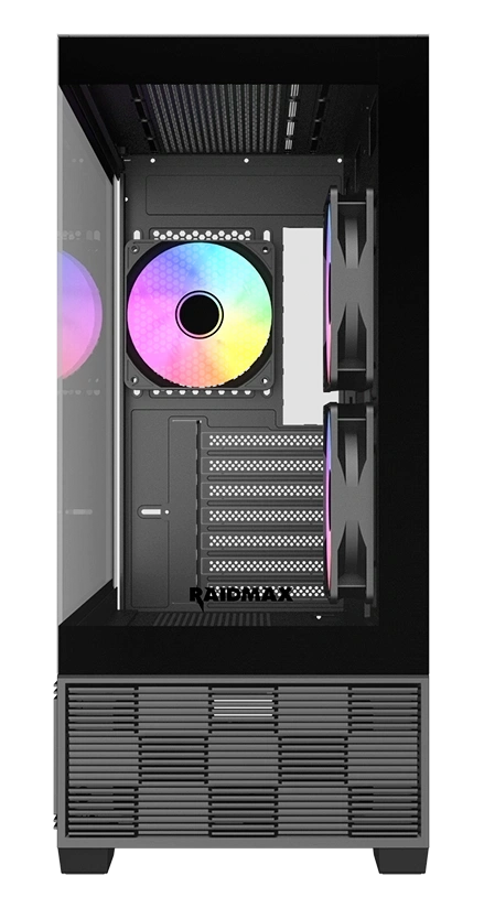 RAIDMAX i803BF LCD kijelzős BLACK ATX számítógépház