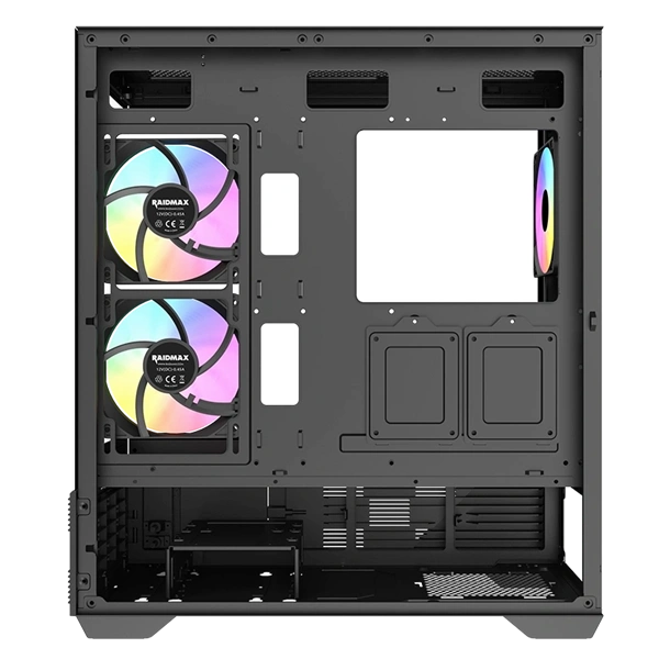 RAIDMAX i803BF LCD kijelzős BLACK ATX számítógépház