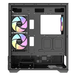 RAIDMAX i803BF LCD kijelzős BLACK ATX számítógépház