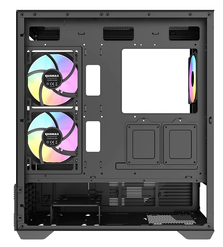 RAIDMAX i803BF LCD kijelzős BLACK ATX számítógépház