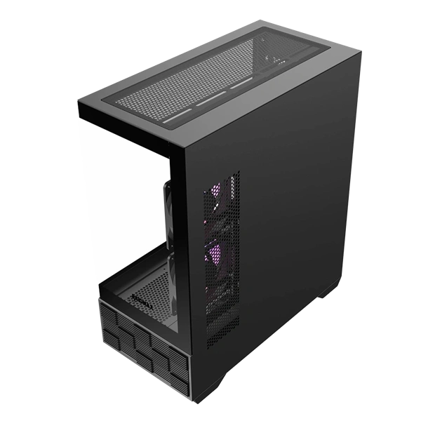 RAIDMAX i803BF LCD kijelzős BLACK ATX számítógépház