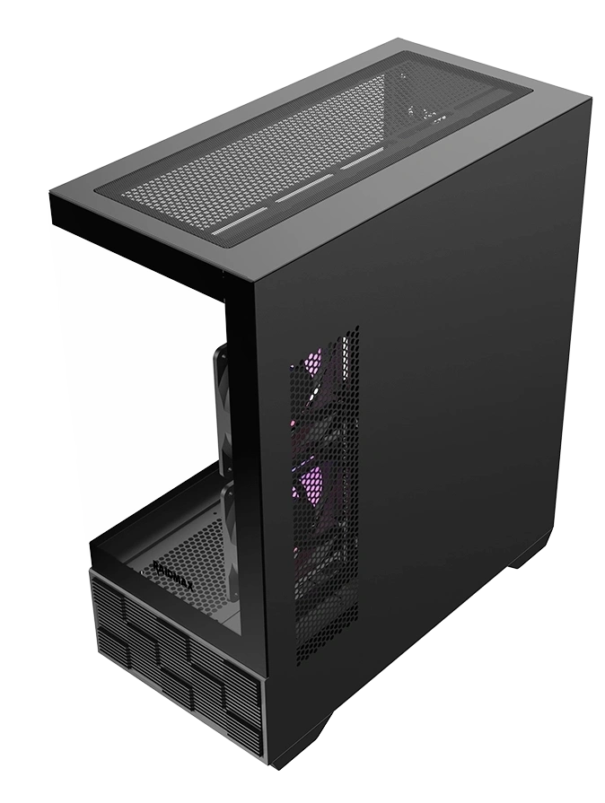 RAIDMAX i803BF LCD kijelzős BLACK ATX számítógépház