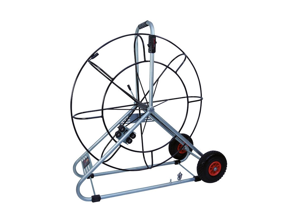 RUNPOTEC 204160 11mm/üvegszál rúdhoz kerekes acél csévélődob