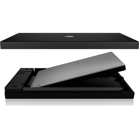 Raidsonic IB-200T-C3 2.5" SATA3 USB-C külső ház fekete (USB3.2 Gen1 Type-A/Type-C kombi kábellel)