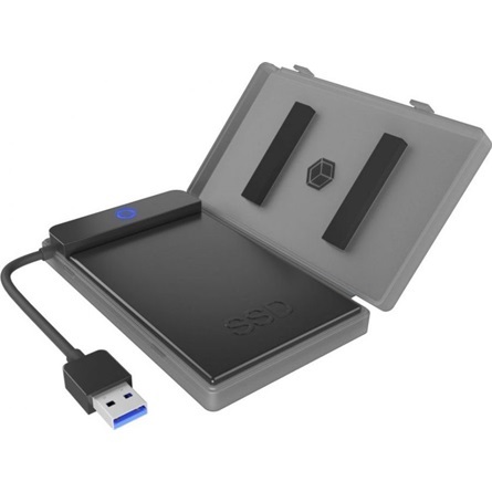 Raidsonic IB-AC603b-U3 2.5" USB3.2 Gen2×1 A külső ház szürke