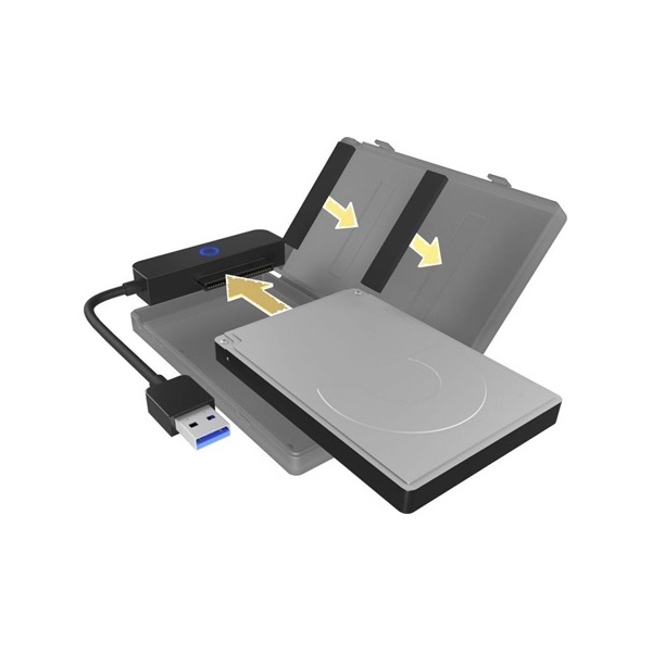 Raidsonic IB-AC603b-U3 2.5" USB3.2 Gen2×1 A külső ház szürke