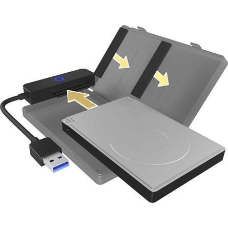 Raidsonic IB-AC603b-U3 2.5" USB3.2 Gen2×1 A külső ház szürke