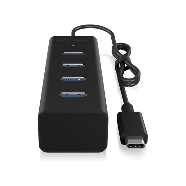 Raidsonic IB-HUB1409-C3 4-portos USB-C USB3.0 hub fekete
