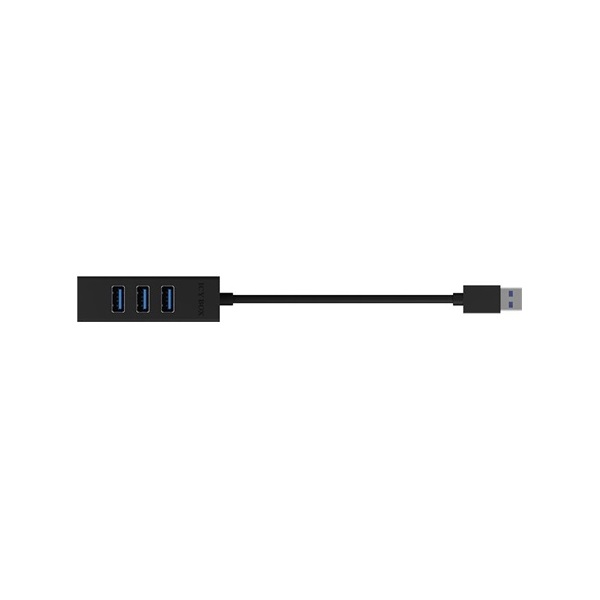 Raidsonic IB-HUB1419-U3 4-portos USB3.0 hub fekete