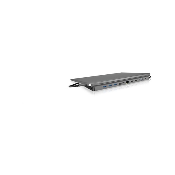 Raidsonic ICY BOX DockingStation 11-in-1 USB-C dokkoló szürke