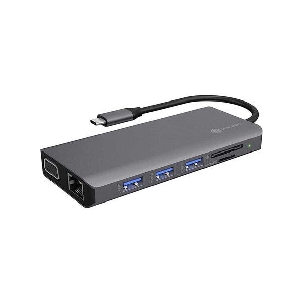 Raidsonic ICY BOX DockingStation 12-in-1 USB-C dokkoló szürke