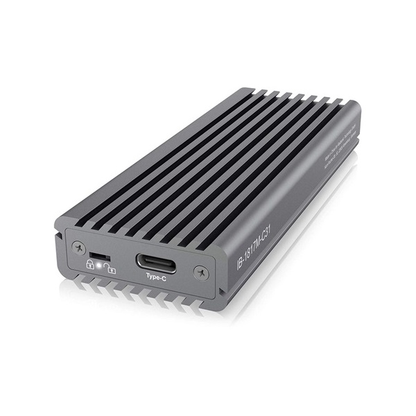 Raidsonic ICY BOX IB-1817M-C31 M.2 NGFF USB3.1 C Gen 2 külső ház szürke NVME