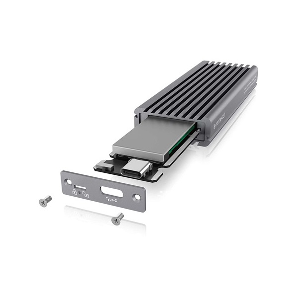 Raidsonic ICY BOX IB-1817M-C31 M.2 NGFF USB3.1 C Gen 2 külső ház szürke NVME