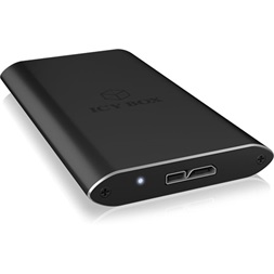 Raidsonic ICY BOX IB-182aMU3 mSATA USB3.0 külső ház fekete