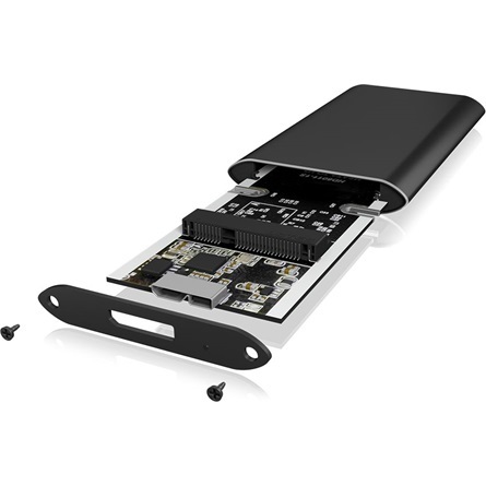 Raidsonic ICY BOX IB-182aMU3 mSATA USB3.0 külső ház fekete