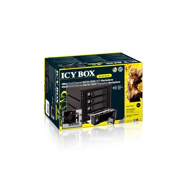 Raidsonic ICY BOX IB-554SK HDD  3.5" backplane fekete