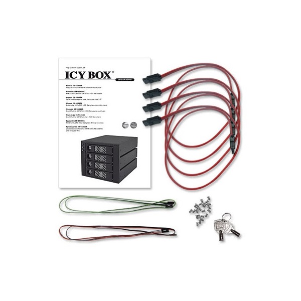 Raidsonic ICY BOX IB-554SK HDD  3.5" backplane fekete
