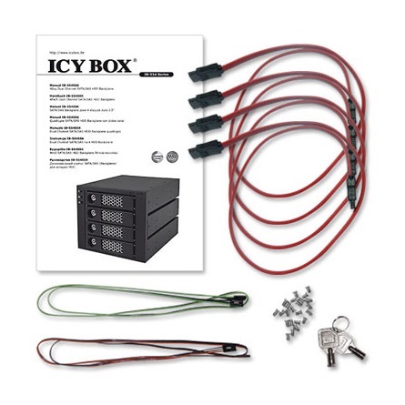 Raidsonic ICY BOX IB-554SK HDD  3.5" backplane fekete