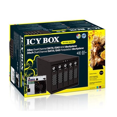 Raidsonic ICY BOX IB-555SSK HDD 3.5" backplane fekete