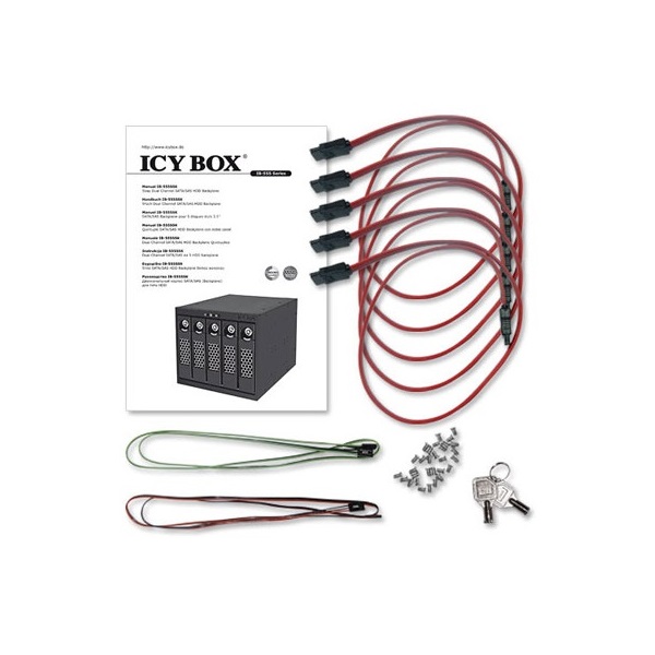 Raidsonic ICY BOX IB-555SSK HDD 3.5" backplane fekete