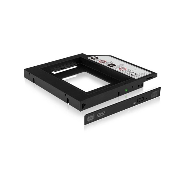 Raidsonic ICY BOX IB-AC640 5,25" slim ODD 9,5mm -> 1db 2,5" SATA beépítő keret fekete 9,5mm