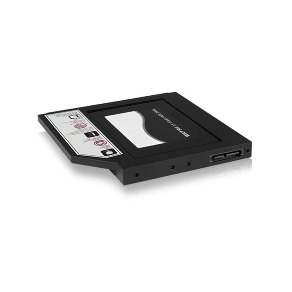 Raidsonic ICY BOX IB-AC640 5,25" slim ODD 9,5mm -> 1db 2,5" SATA beépítő keret fekete 9,5mm