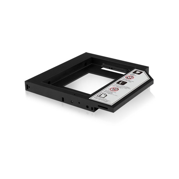 Raidsonic ICY BOX IB-AC640 5,25" slim ODD 9,5mm -> 1db 2,5" SATA beépítő keret fekete 9,5mm