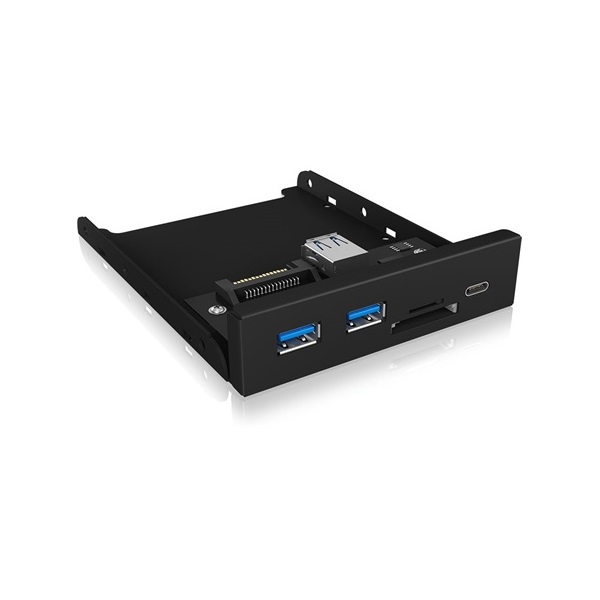 Raidsonic ICY BOX IB-HUB1417-i3 3.5" USB-C USB3.0 multifunkciós panel fekete