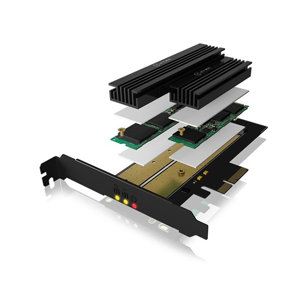 Raidsonic ICY BOX IB-PCI215M2-HSL M.2 NVME PCIe x4 adapter