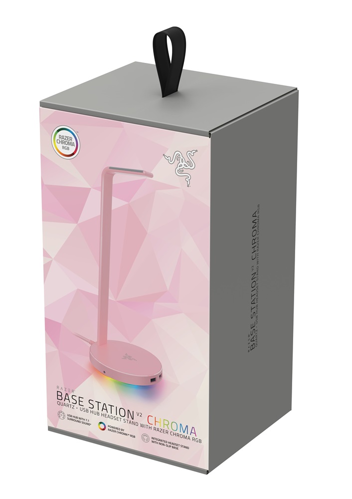 Razer Base Station V2 Chroma rózsaszín headset állvány és USB hub