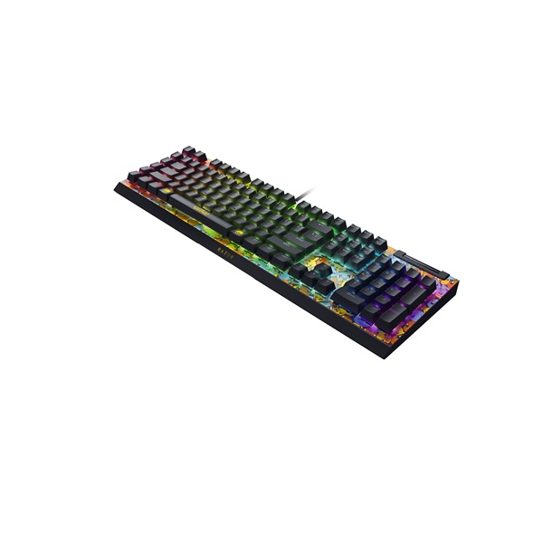 Razer BlackWidow V4 X - Pokémon Kanto Starters Ed. US sárga-fekete (green switch) billentyűzet