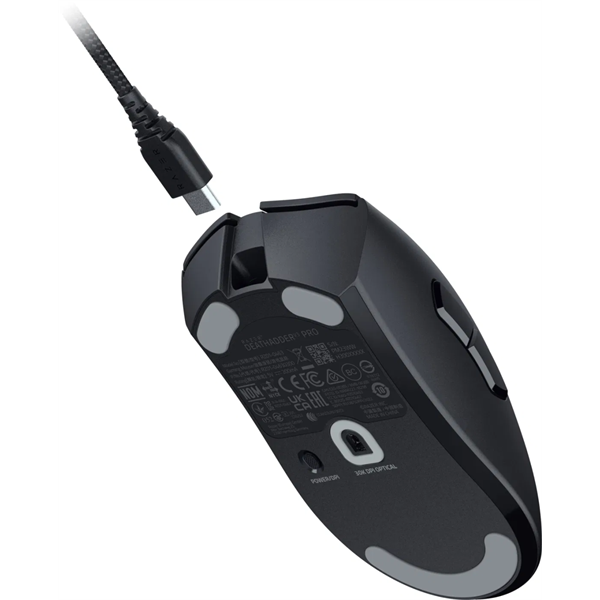 Razer DeathAdder V3 Pro fekete vezeték nélküli gamer egér + HyperPolling vezeték nélküli vevő