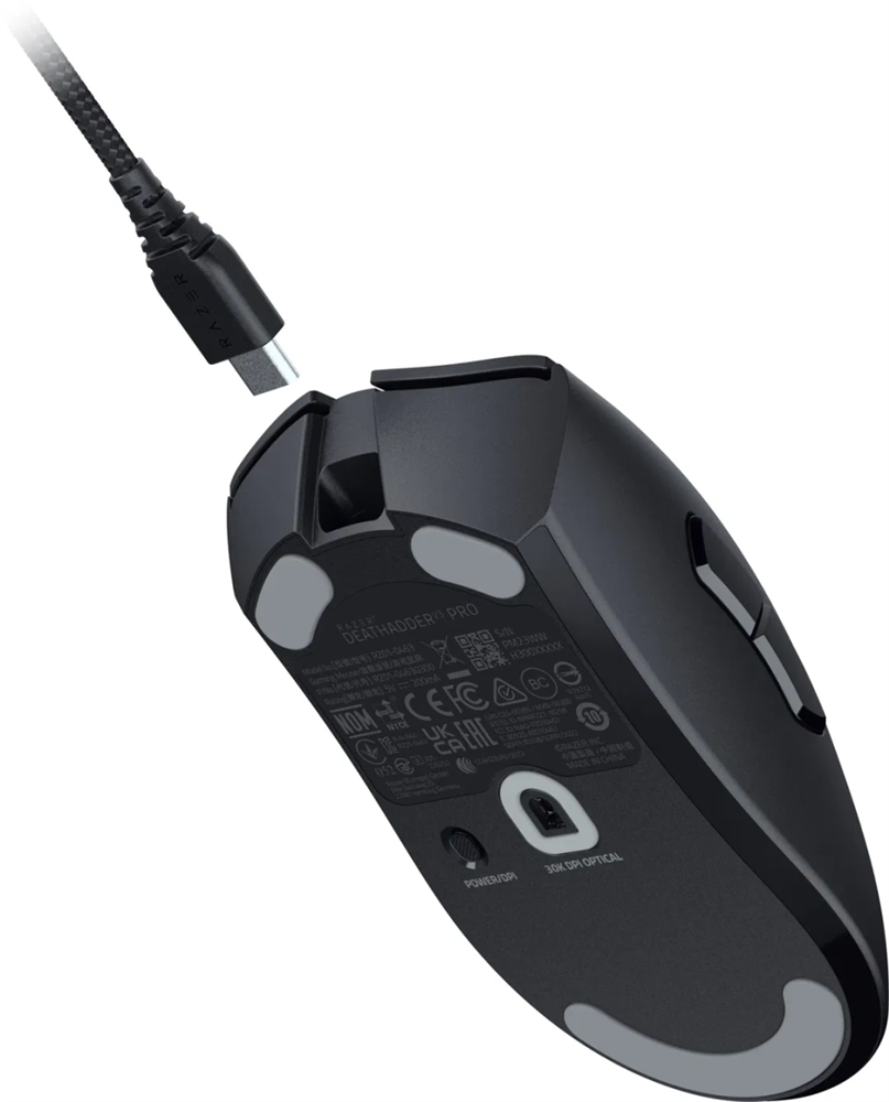 Razer DeathAdder V3 Pro fekete vezeték nélküli gamer egér + HyperPolling vezeték nélküli vevő