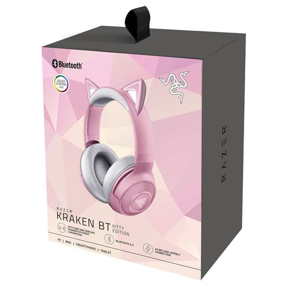 Razer Kraken Kitty V2 rózsaszín vezeték nélküli gamer fejhallgató