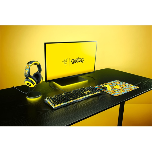 Razer Kraken V4 X - Pokémon Kanto Starters Ed. sárga-fekete headset
