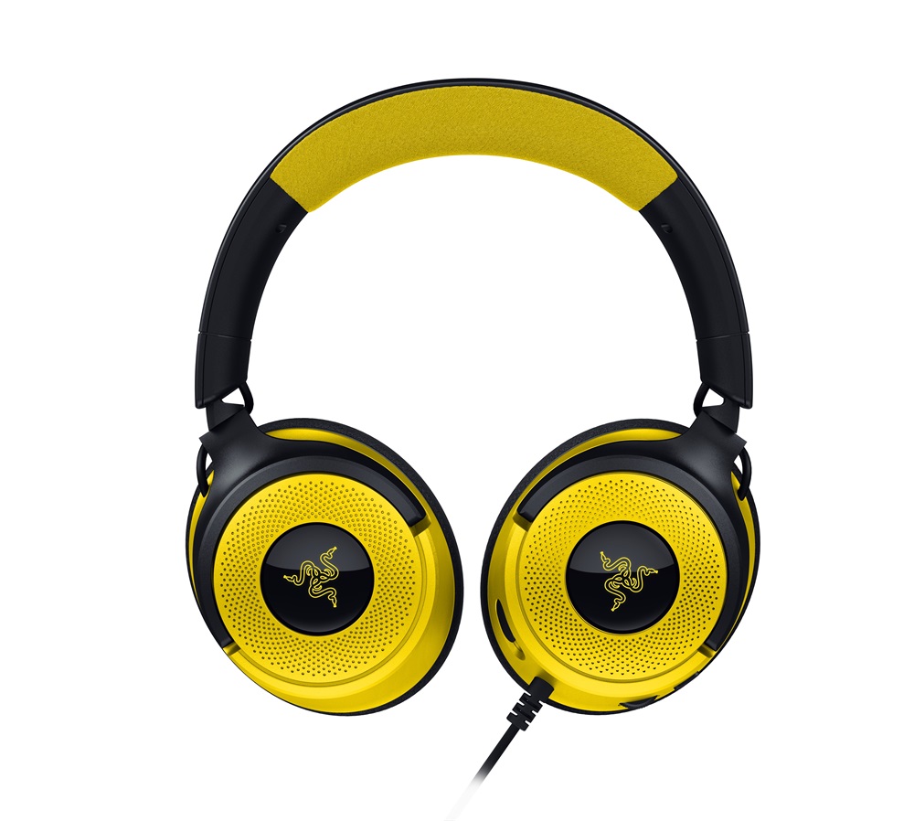Razer Kraken V4 X - Pokémon Kanto Starters Ed. sárga-fekete headset