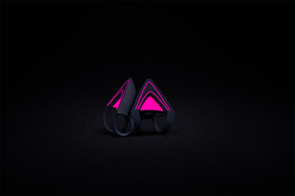 Razer Krakenhez neon lila cicafülek