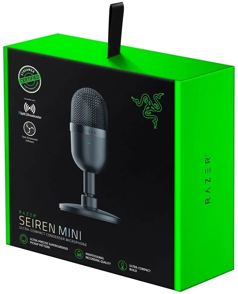 Razer Seiren Mini fekete gamer mikrofon