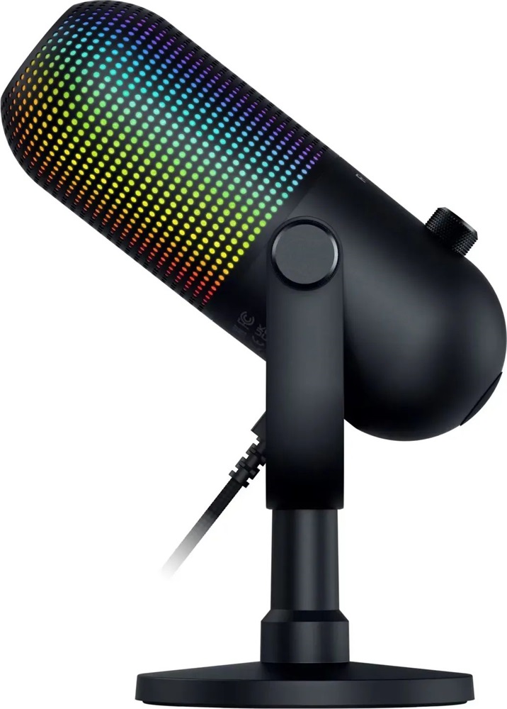 Razer Seiren V3 Chroma fekete gamer mikrofon