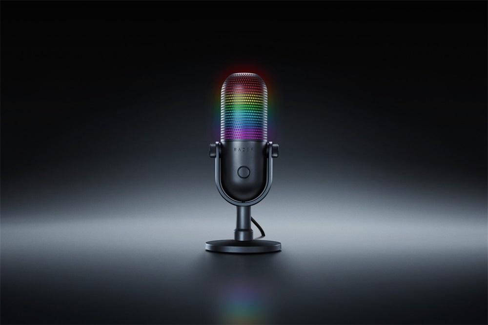 Razer Seiren V3 Chroma fekete gamer mikrofon